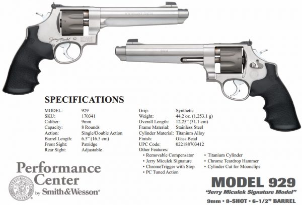 Smith and Wesson 929 Performance Center 9mm